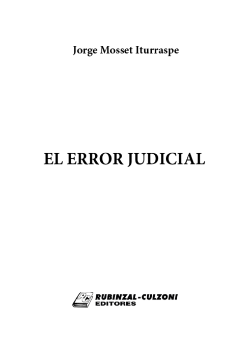 El error judicial.