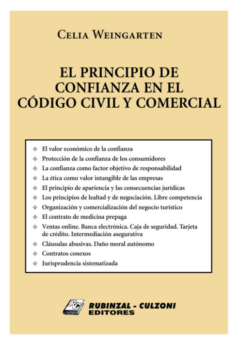El principio de confianza en el Codigo Civil y Comercial