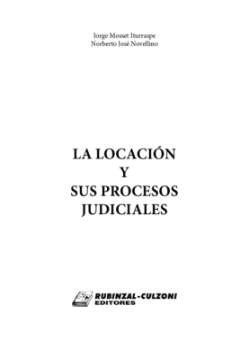 La locacion y sus procesos judiciales.