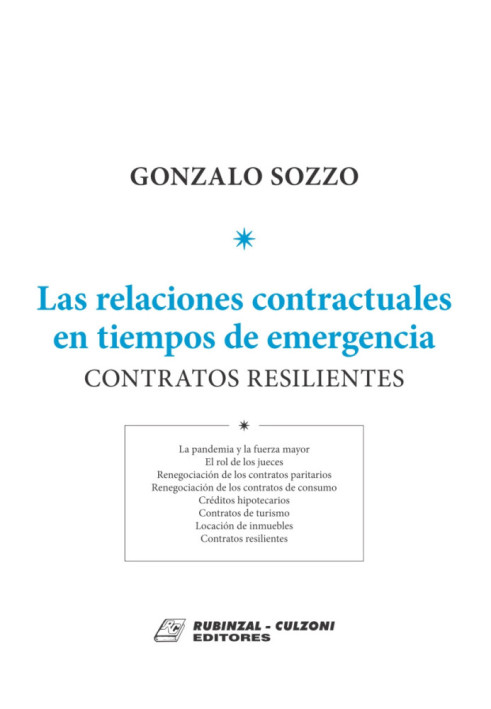Las relaciones contractuales en tiempos de emergencia
