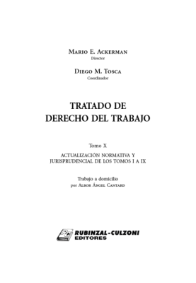 Tomo X. Actualizacion de los Tomos I a IX.