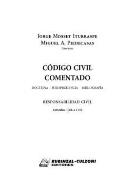 Responsabilidad Civil (Articulos 1066 a 1136).